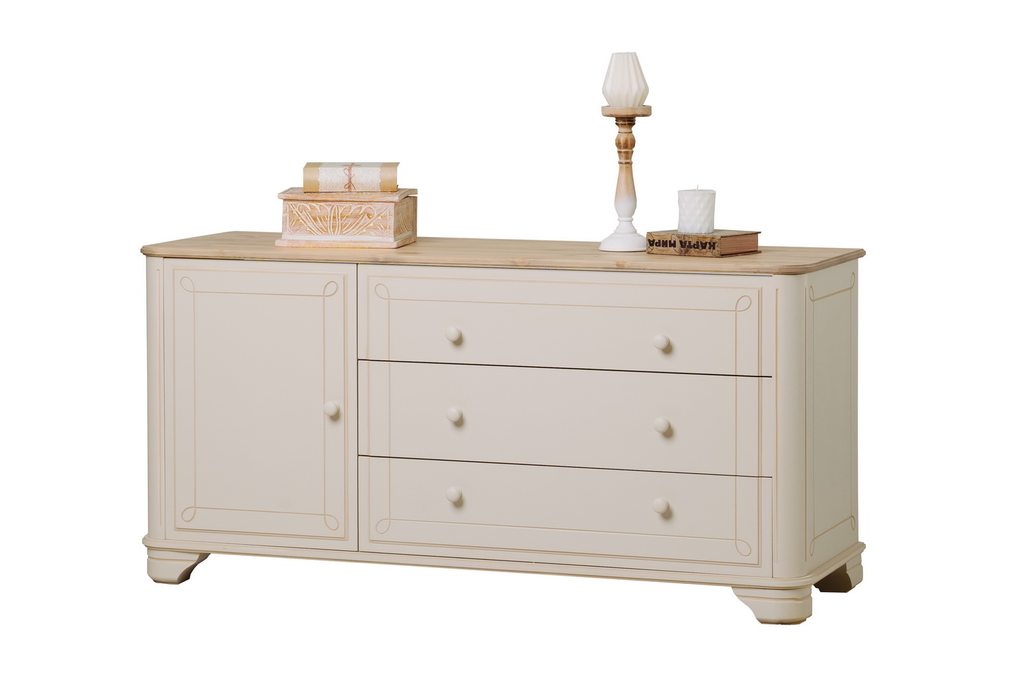 Тумба с дверкой и 3 ящиками Бетти №16