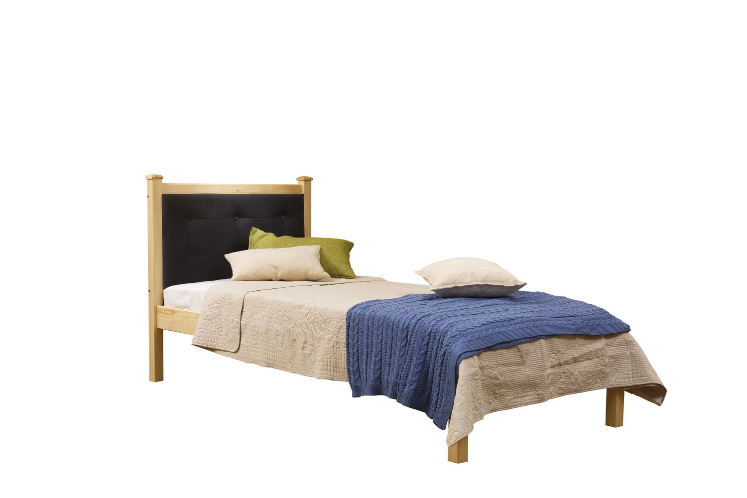 Кровать Дания 1/1 с мягким изголовьем 800х2000