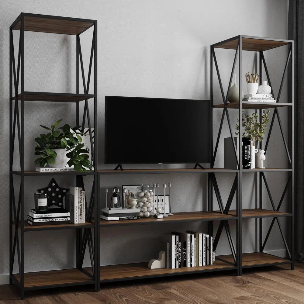 ТВ тумба с полками лофт 10-05