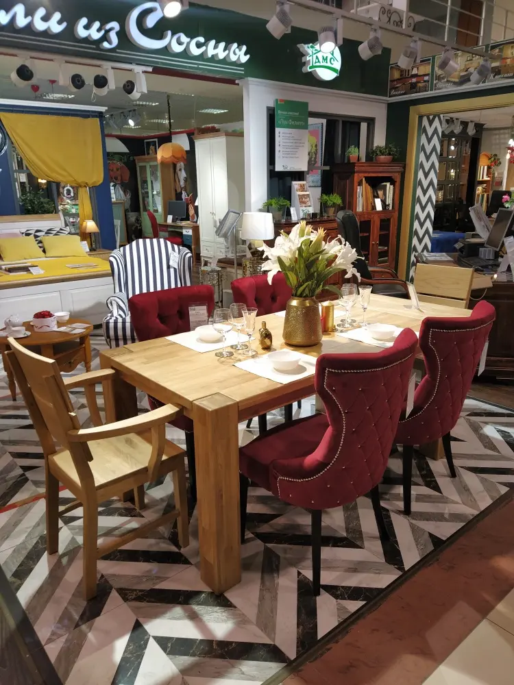 Стол прямоугольный из дуба Обеденная группа Аляска-Инго 90