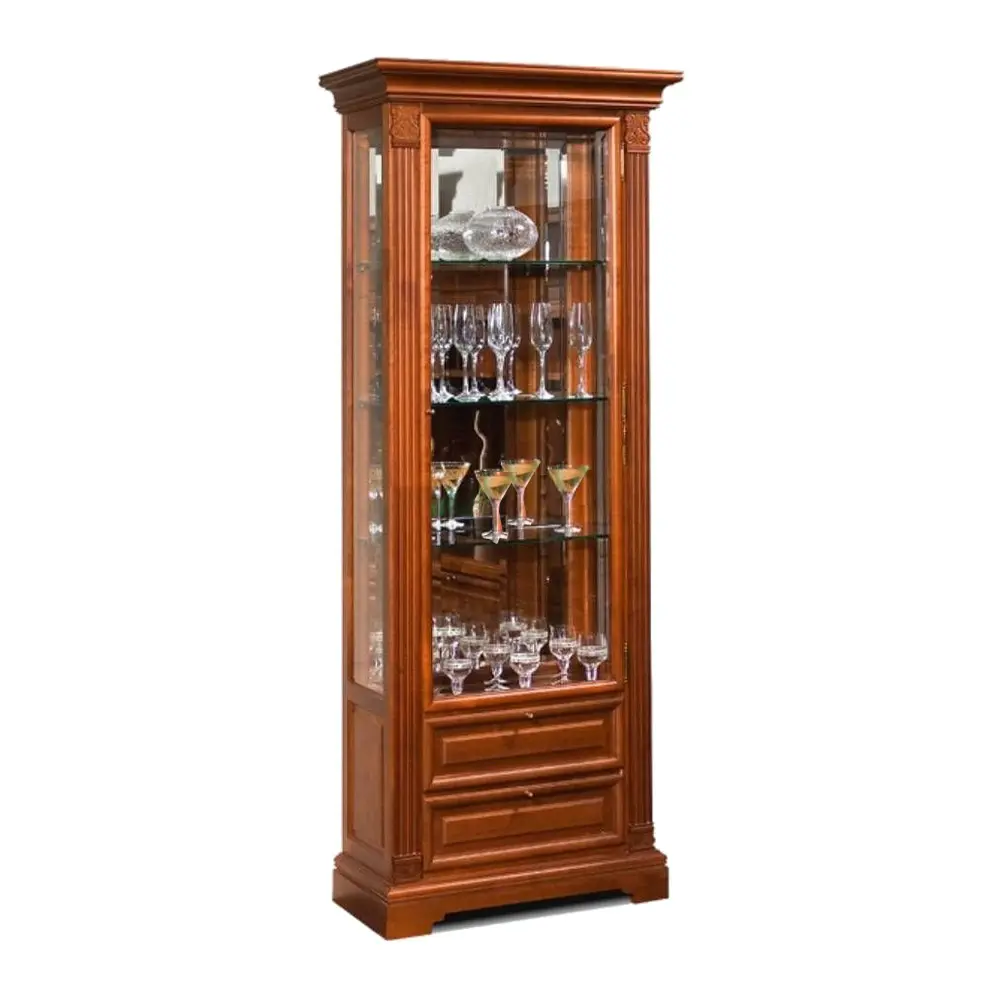 Шкаф Порто с витриной и ящ. ГМ 5906Е, мокко