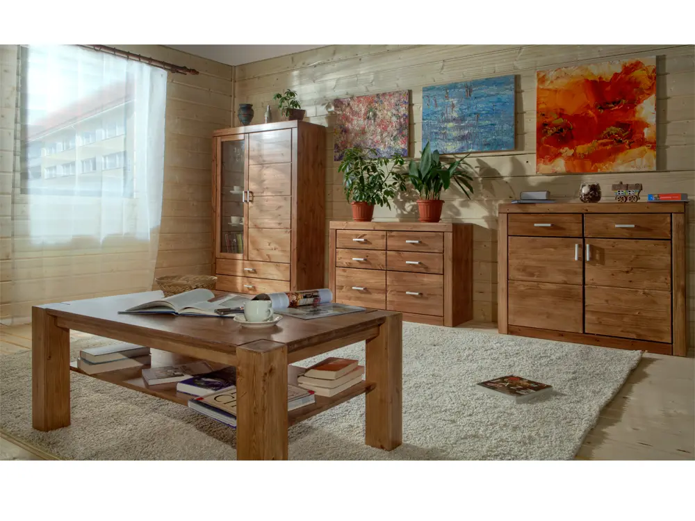 Комод 6 ящиков из массива Брамминг №1