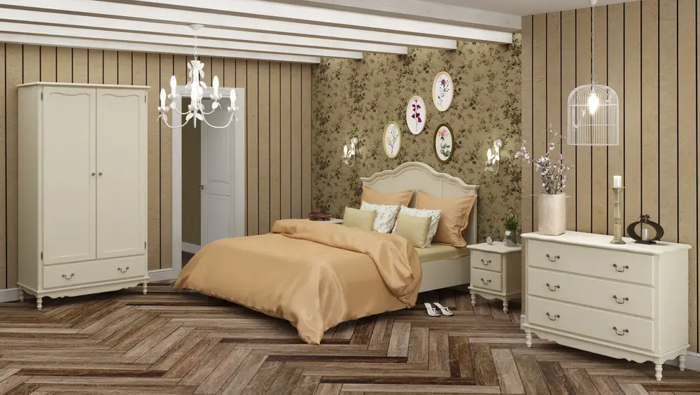 Комод с 3 ящиками белый Верден