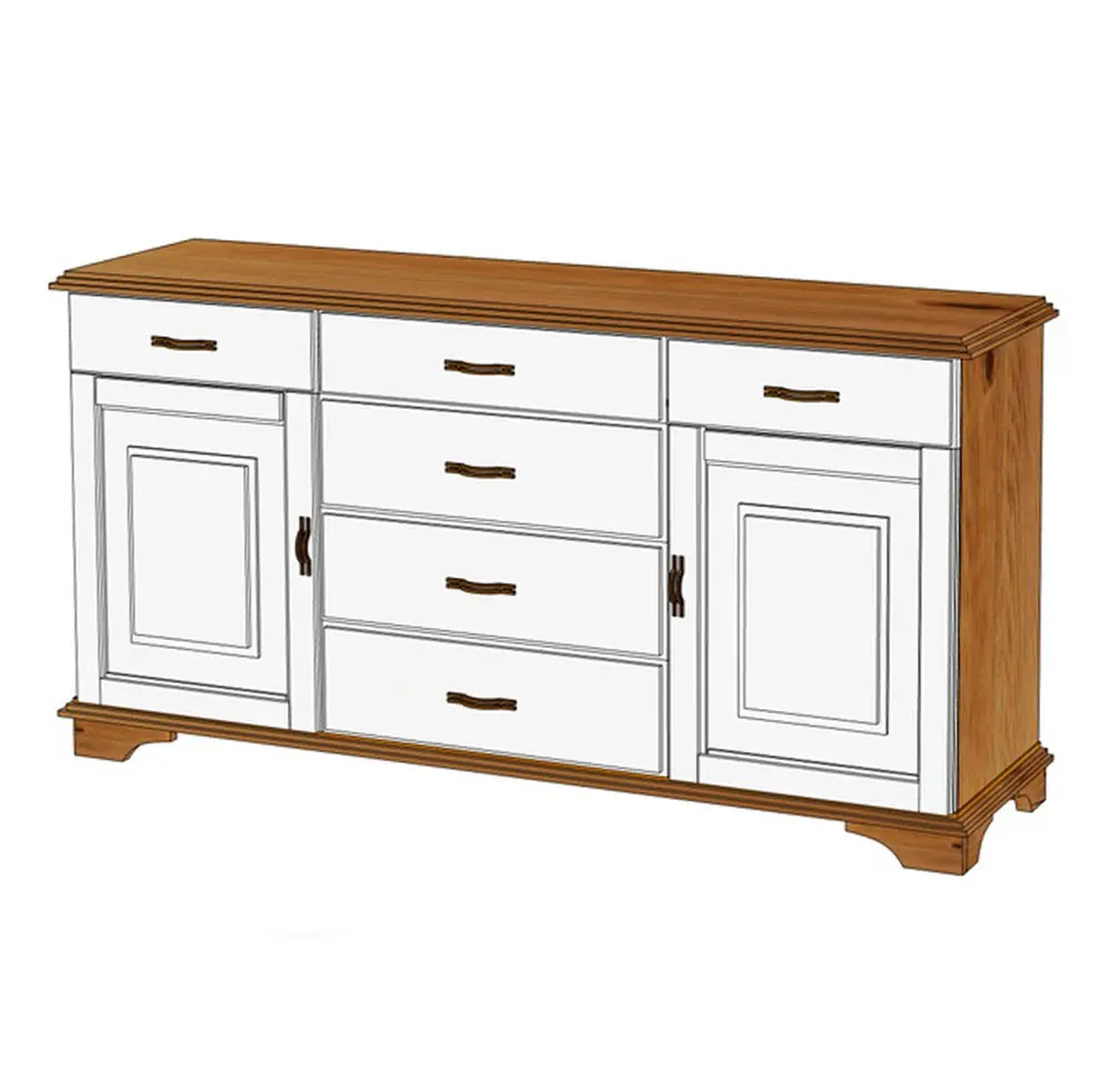 Тумба Брусно 2 двери 6 ящ.  Б1.18.02