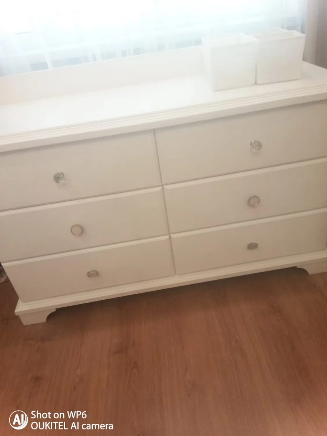 Комод белый 6 ящиков Брусно 2.11.01