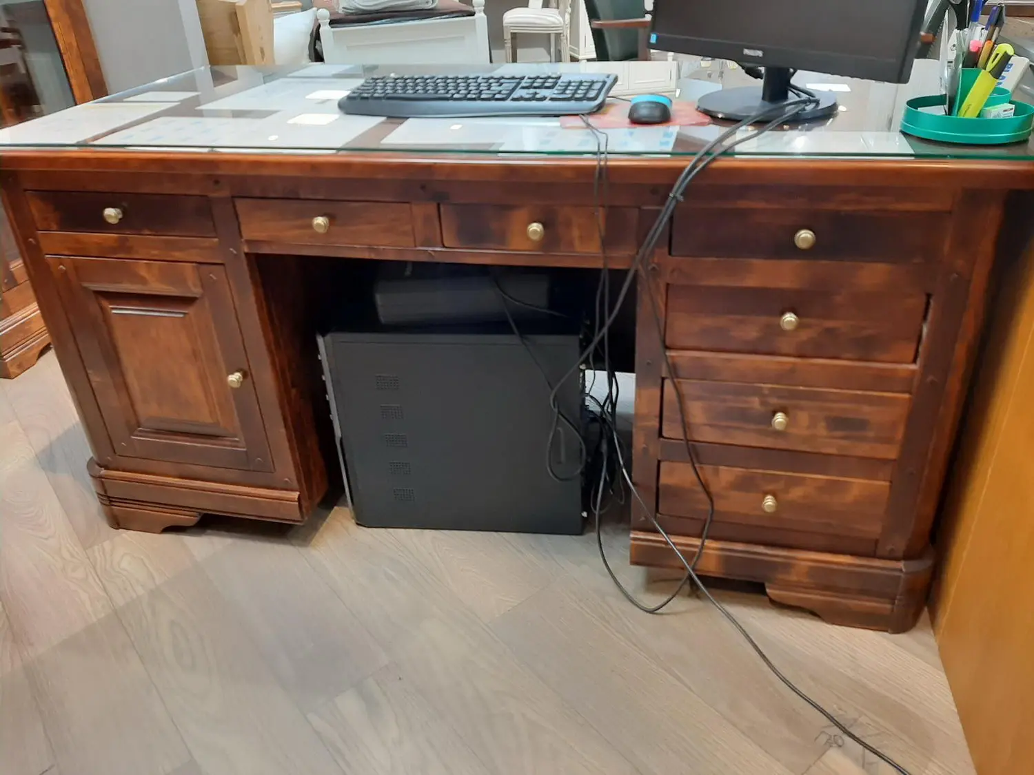 Стол с ящиками Луи Филипп письменный ОВ 03