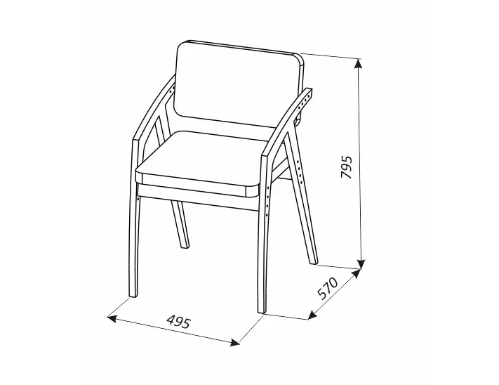 Стул массив березы  Rabbit   Wood Бруно орех+гобелен Узор  