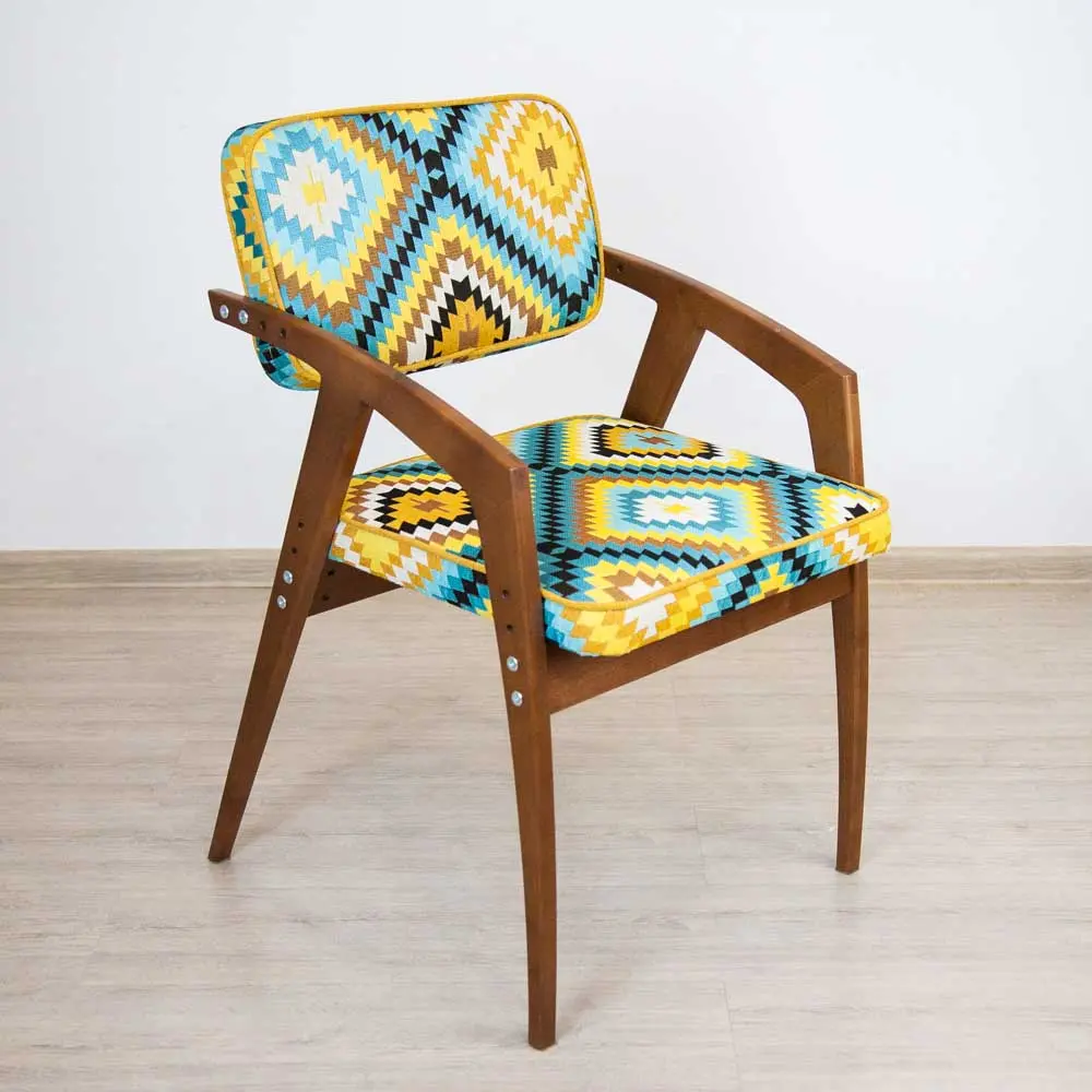 Стул массив березы  Rabbit   Wood Бруно орех+гобелен Узор  