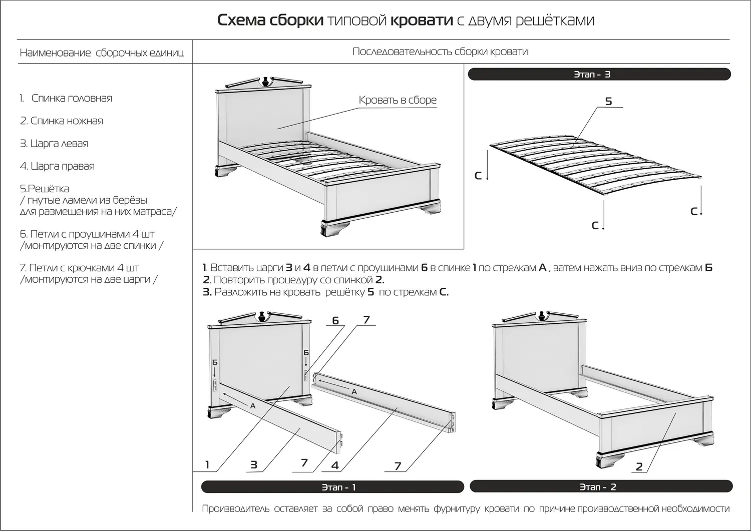 Кровать Авиньон 900х2000