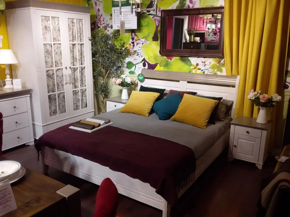 Кровать из массива сосны Бейли 1600х2000 без изножья белый воск