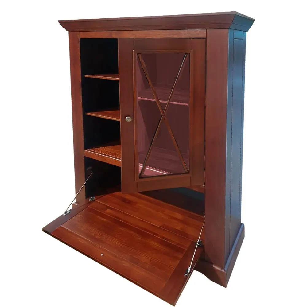   Комод массив сосны Форест 2 двери и полки Махагон  