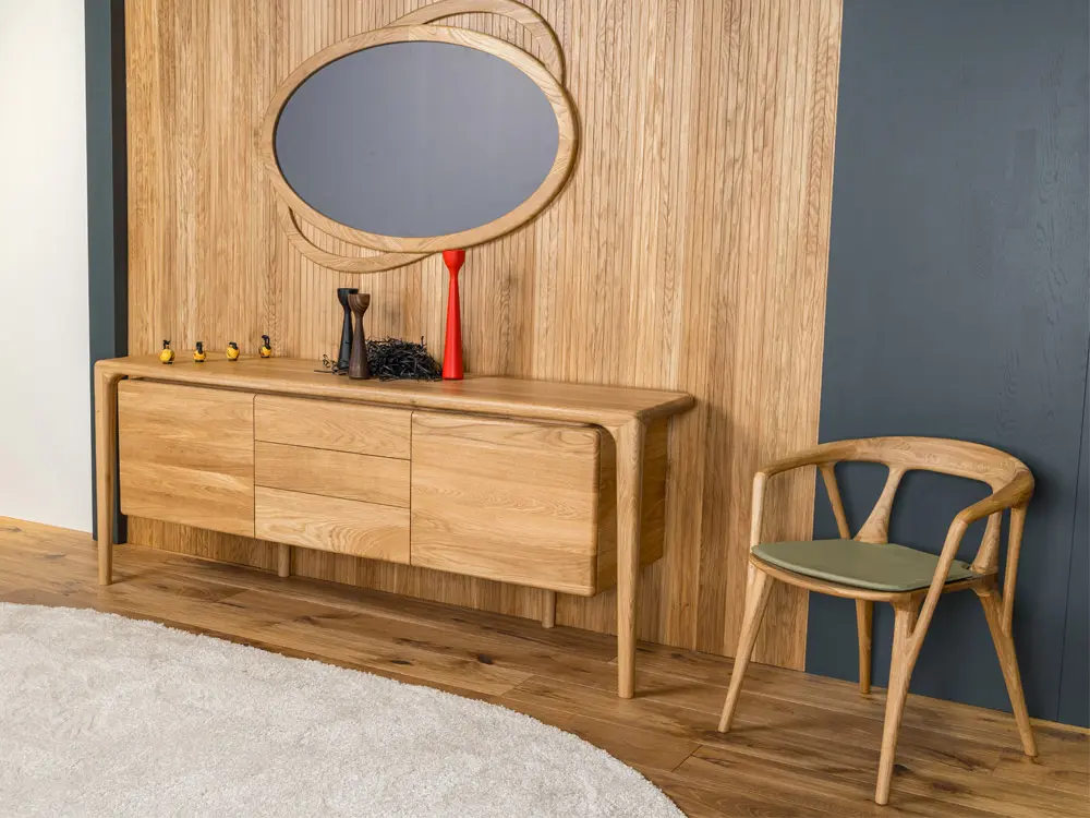 Стул из дуба Винара мягкий кожа