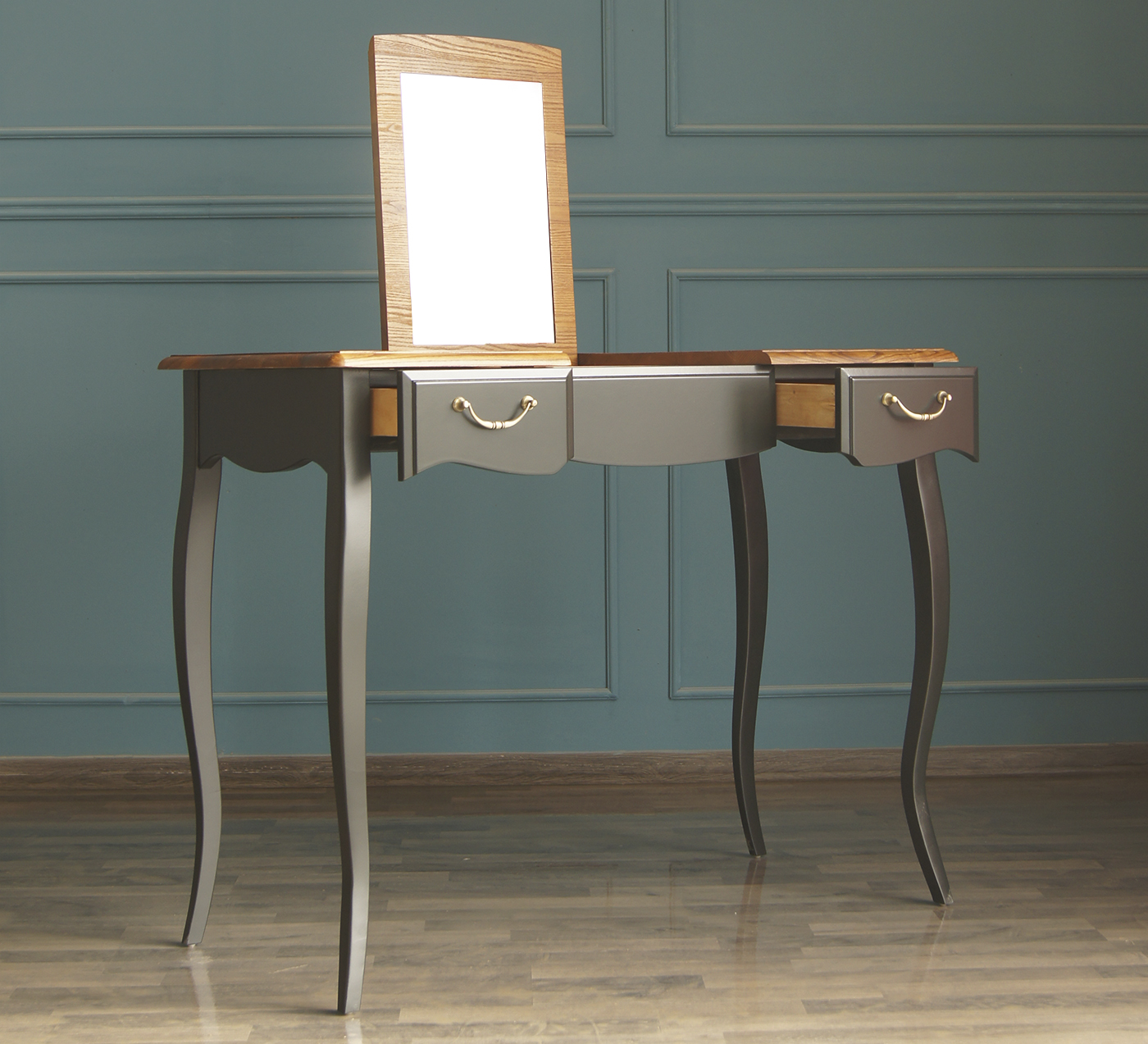 Туалетный стол с 2 ящиками "Leontina Black"