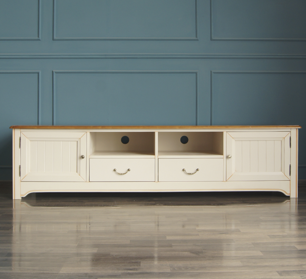 Бежевая консоль "Olivia" под TV удлиненная