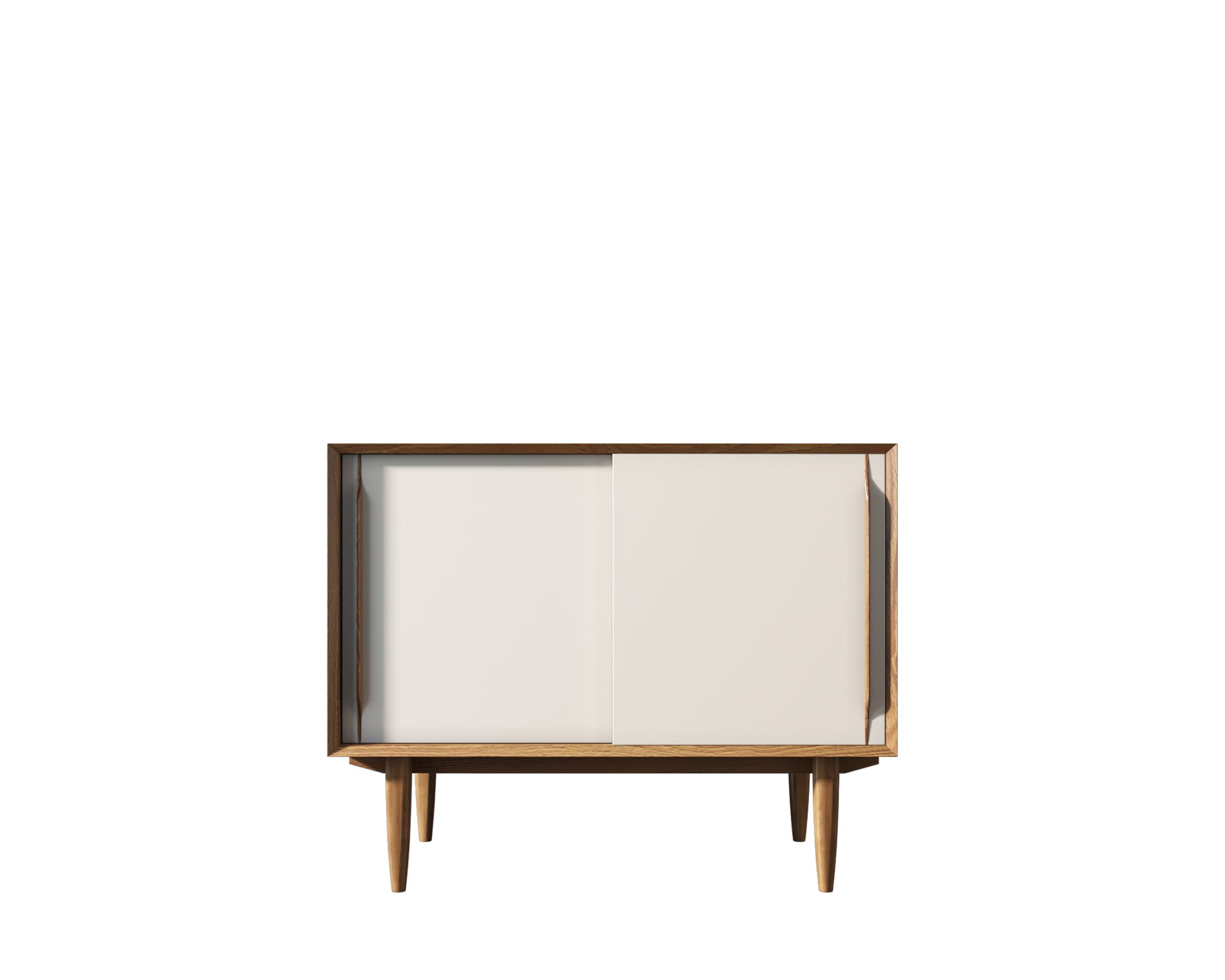 Комод массив дерева в Скандинавском стиле "Bruni white" две дверки