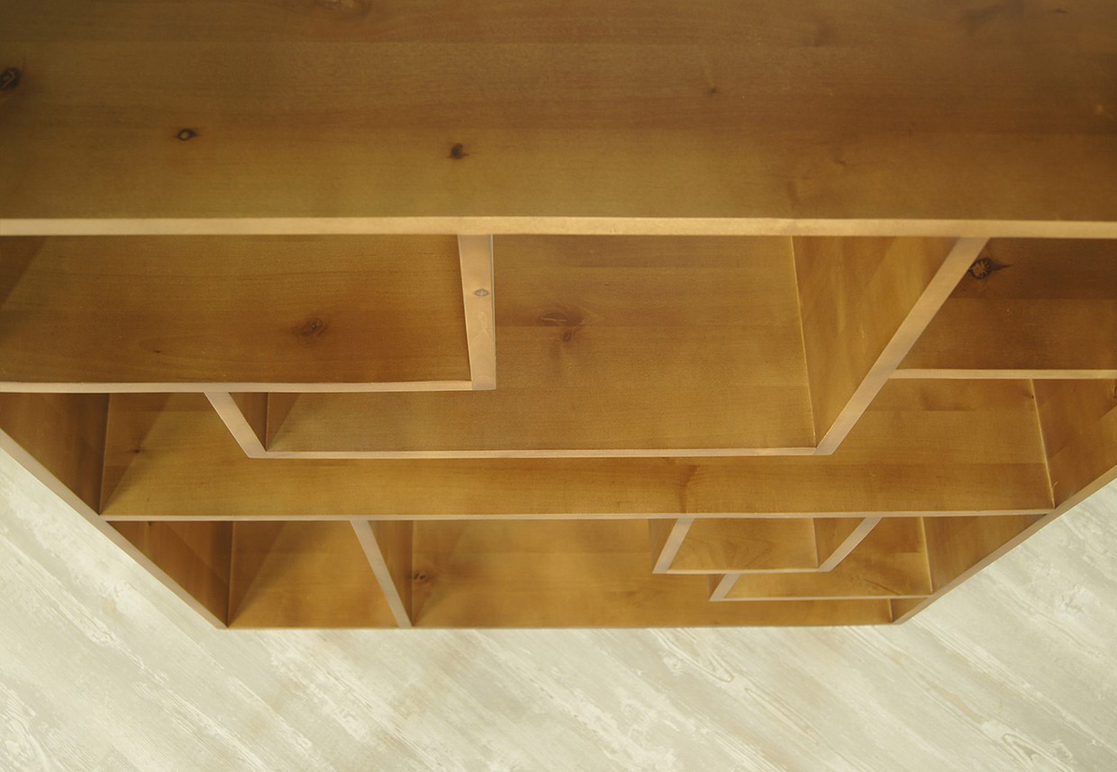 Открытый стеллаж массив дерева в стиле Лофт «Aquarelle Birch»