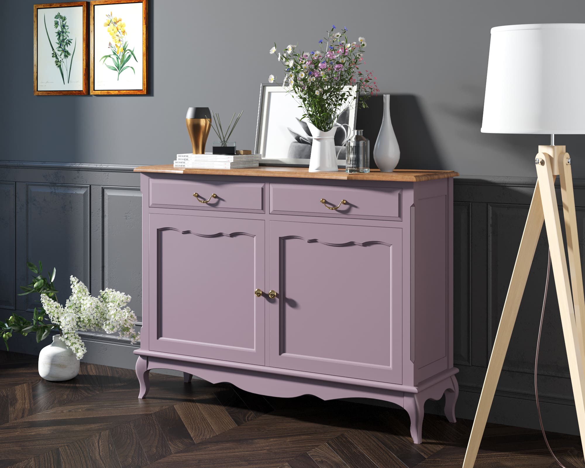 Комод из дерева "Leontina Lavanda" с ящиками