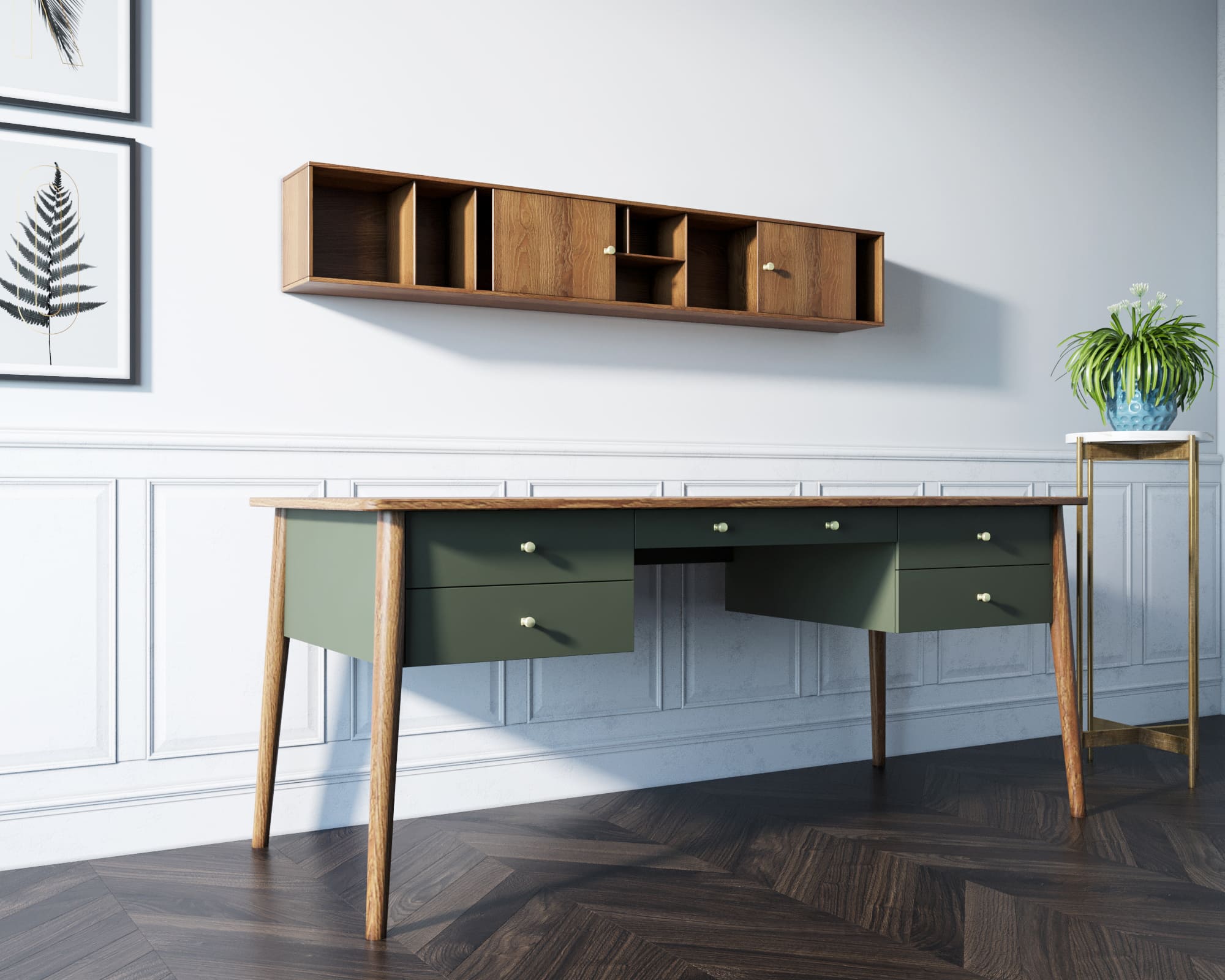 Рабочий стол с 5 ящиками "Andersen"