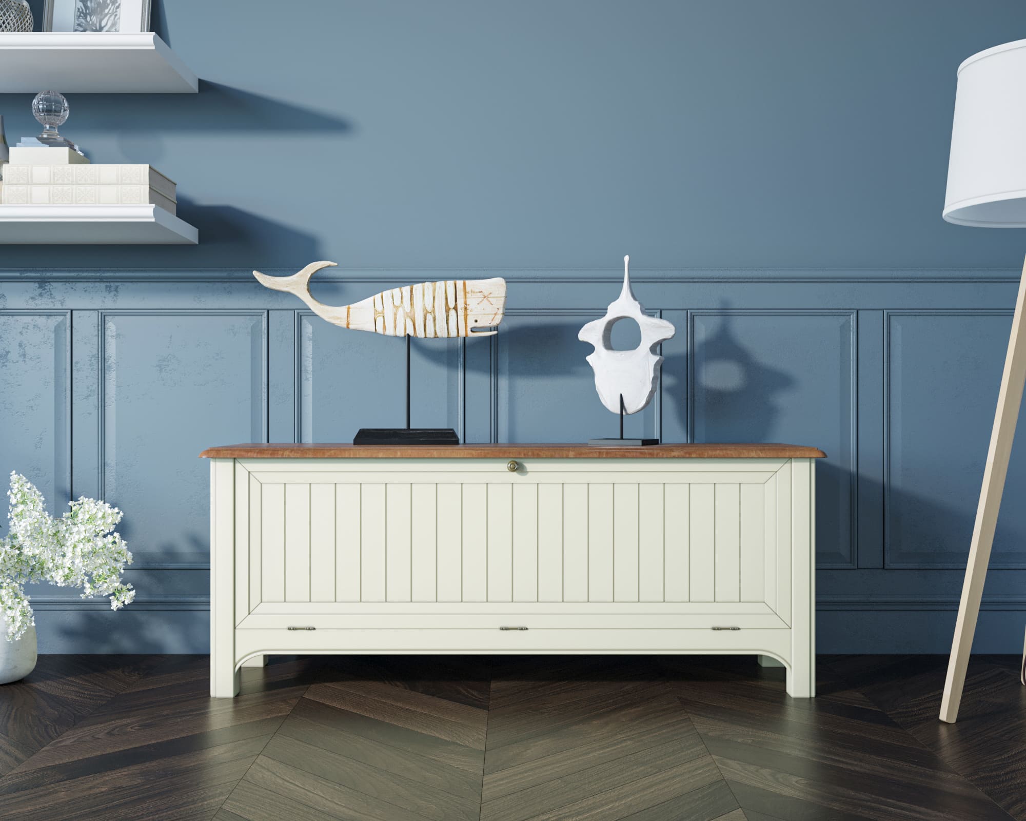 Лавка "Olivia" из массива березы в бежевом цвете