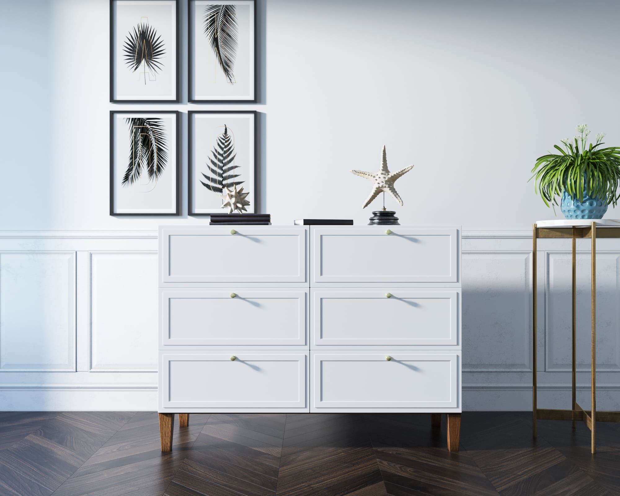 Комод из дерева "Andersen" на 6 ящиков