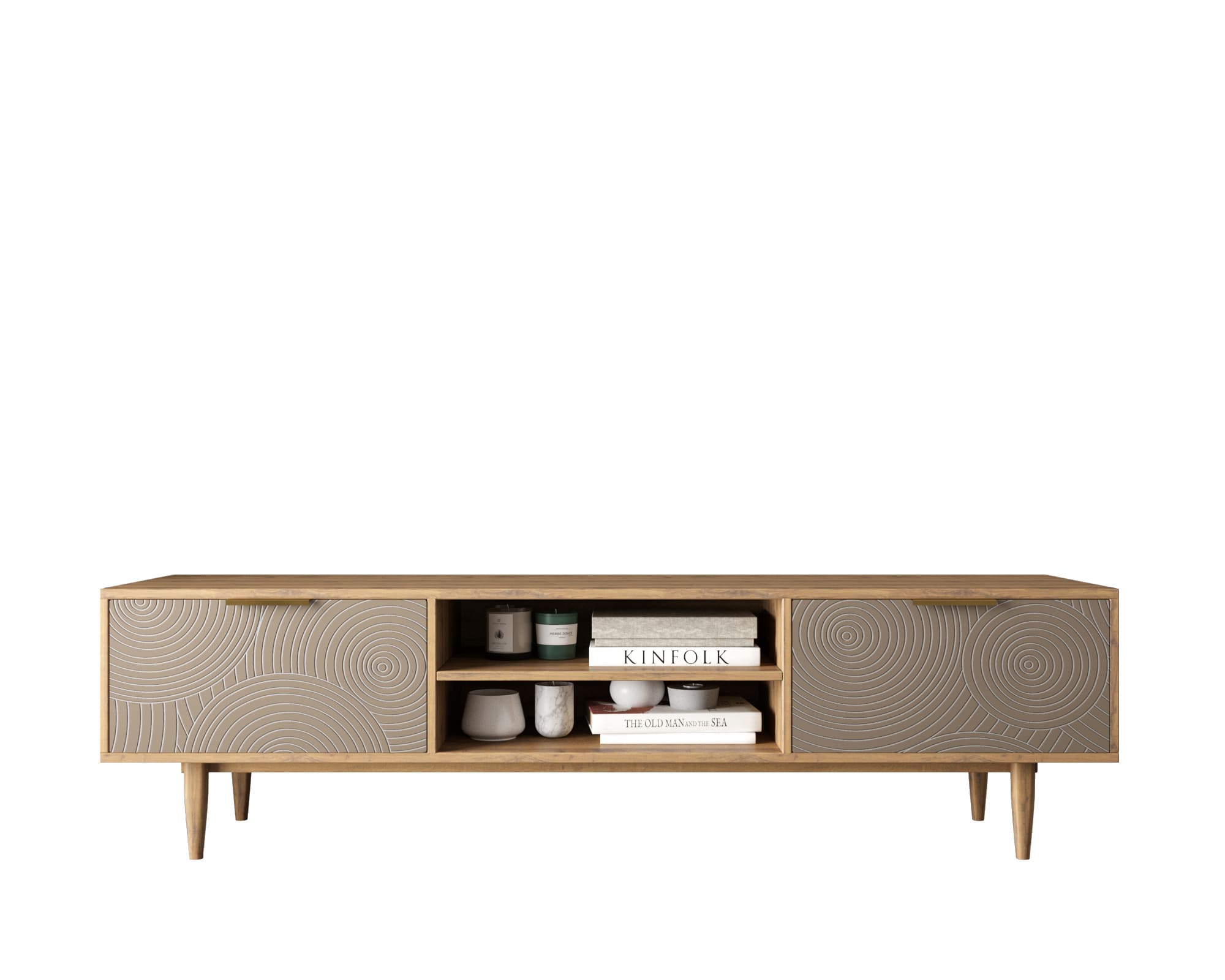 Комод из дерева "Line" с нишей низкий под TV R27