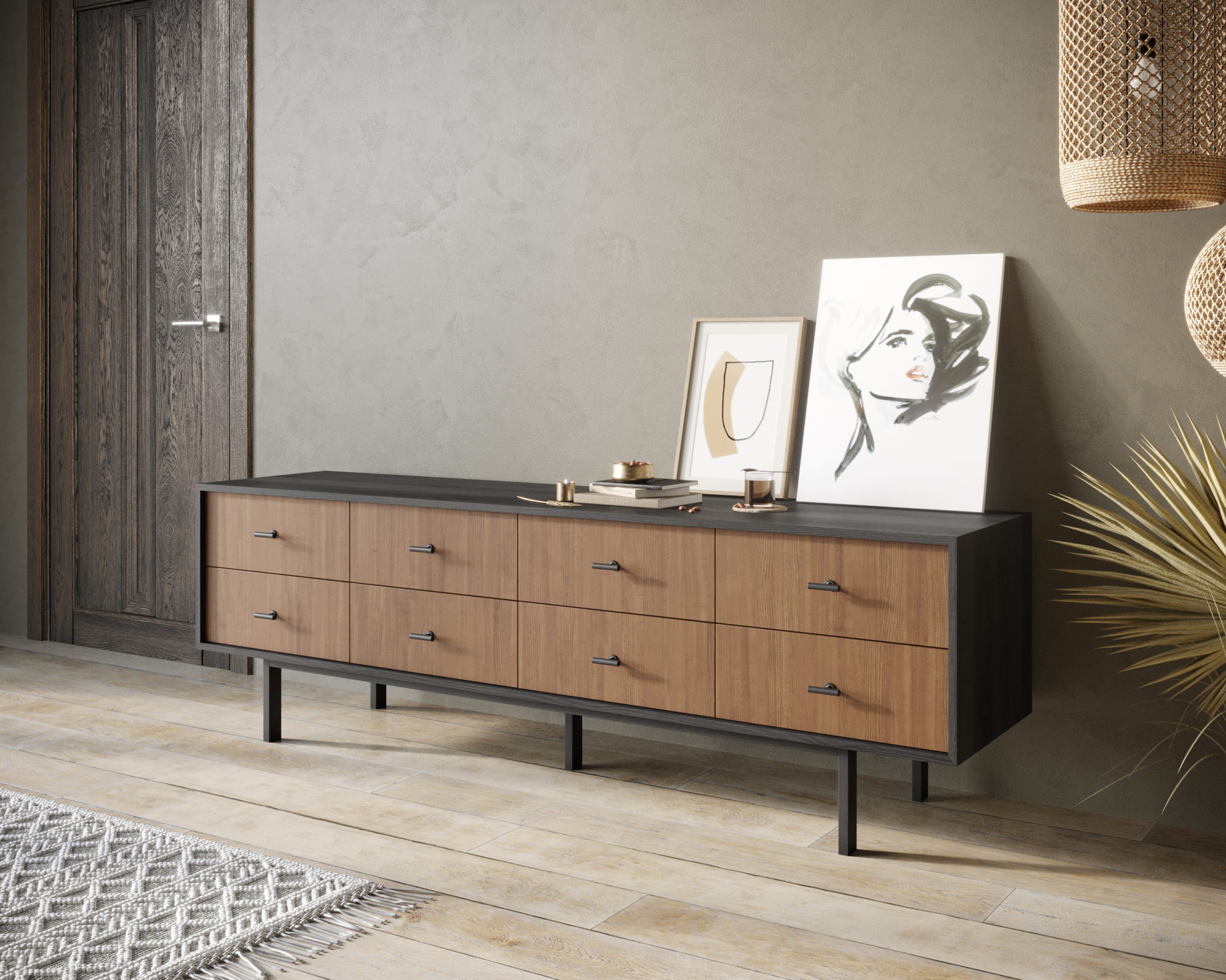 Комод с восемью ящиками "Emerson"