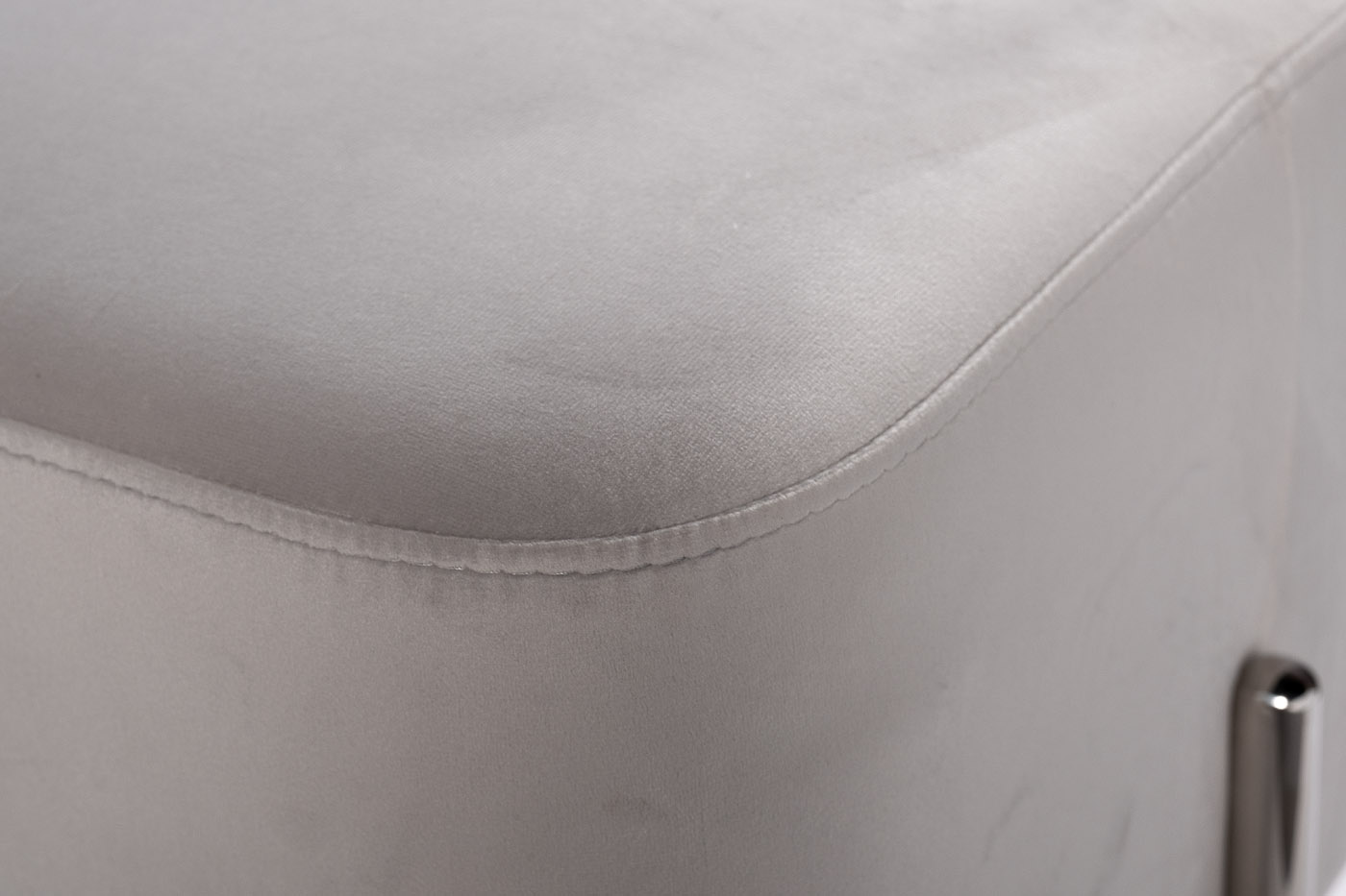 76AR-732BAN-SVSER Банкетка велюр светло-серый/хром 42*42*44см