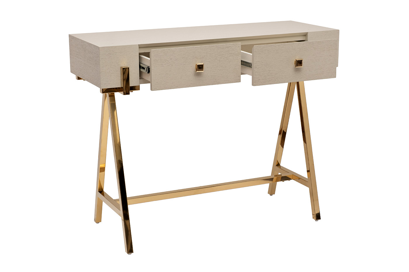 KFG165 Консоль серая/металл золото 100*40*78см