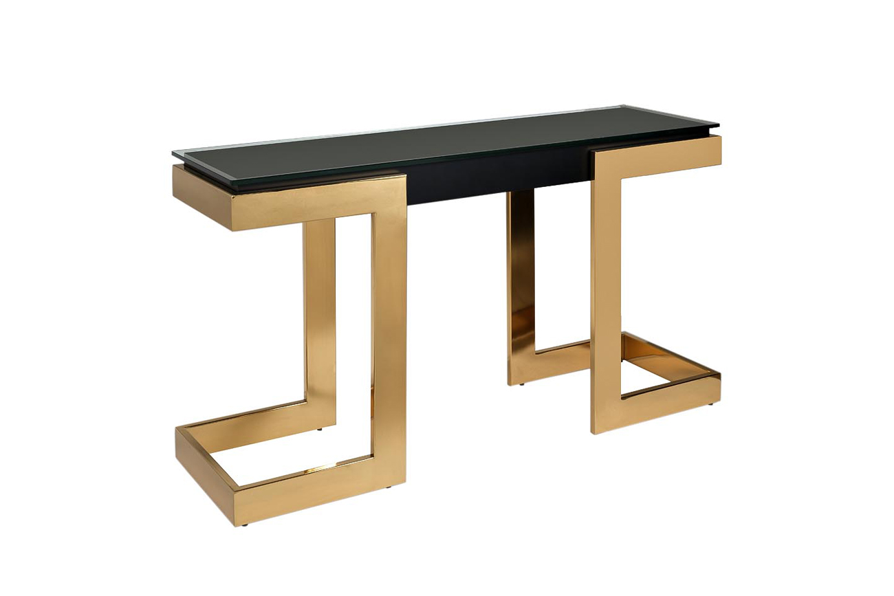 58DB-CST18166 Консоль Marbella, черная/ золото