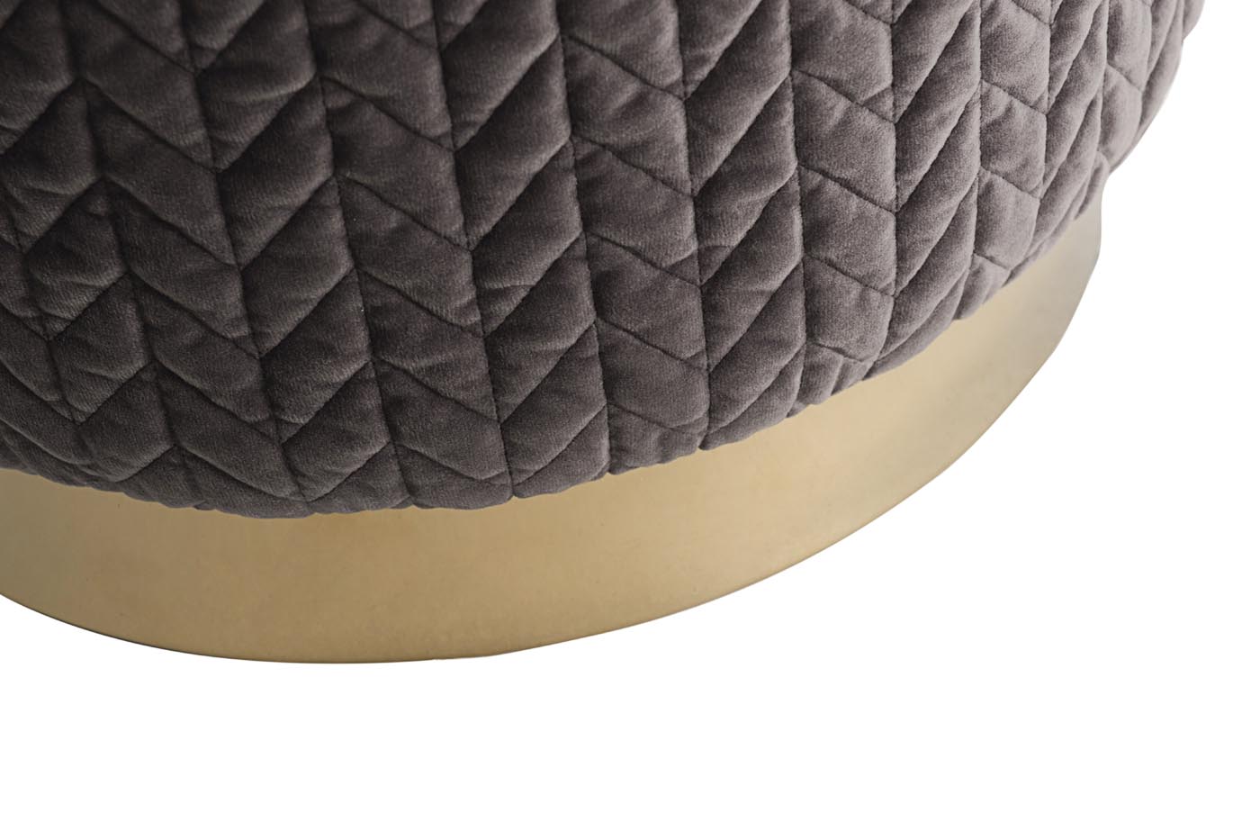 GY-BEN8143GOLD-DG Банкетка велюр темно-серый/золото