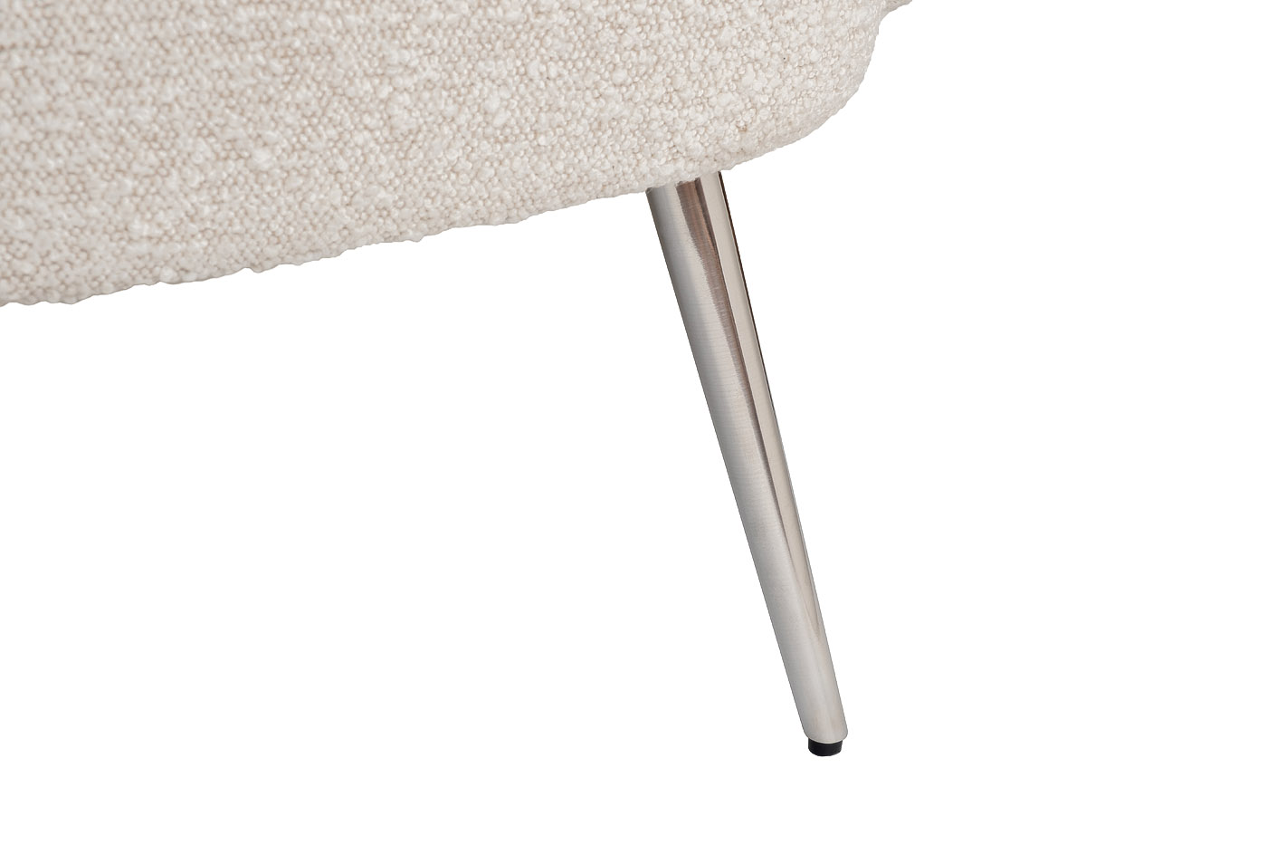 48MY-2688 CRE SL Кресло, букле кремовое, металлические ножки