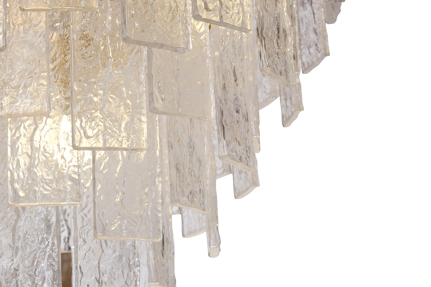 91GH-1014-8 Люстра потолочная "Ice" рифленое стекло/латунь d.53см h.68см