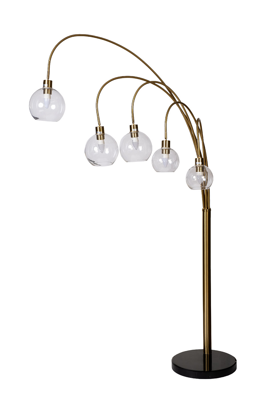 92EL-YG21102-5F Торшер Grappolo латунь, стекло прозр.