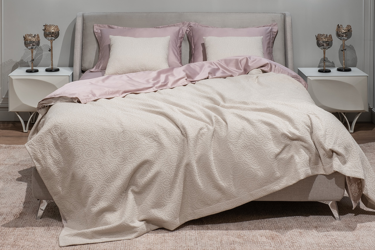 16AMR-IL180230-POKR BEG Покрывало Иллюзия беж 