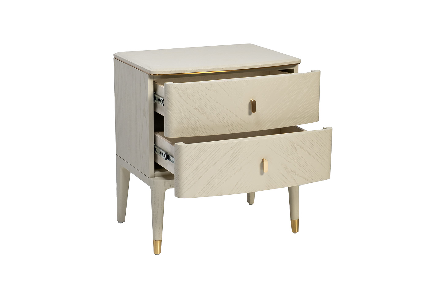 KFG138 Тумба 2 ящика белый шпон 