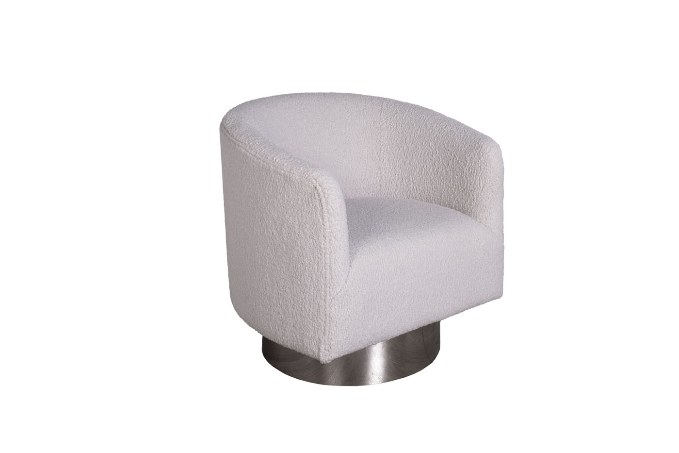 48MY-KRES-2841 SER Кресло вращающееся, иск. каракуль серый