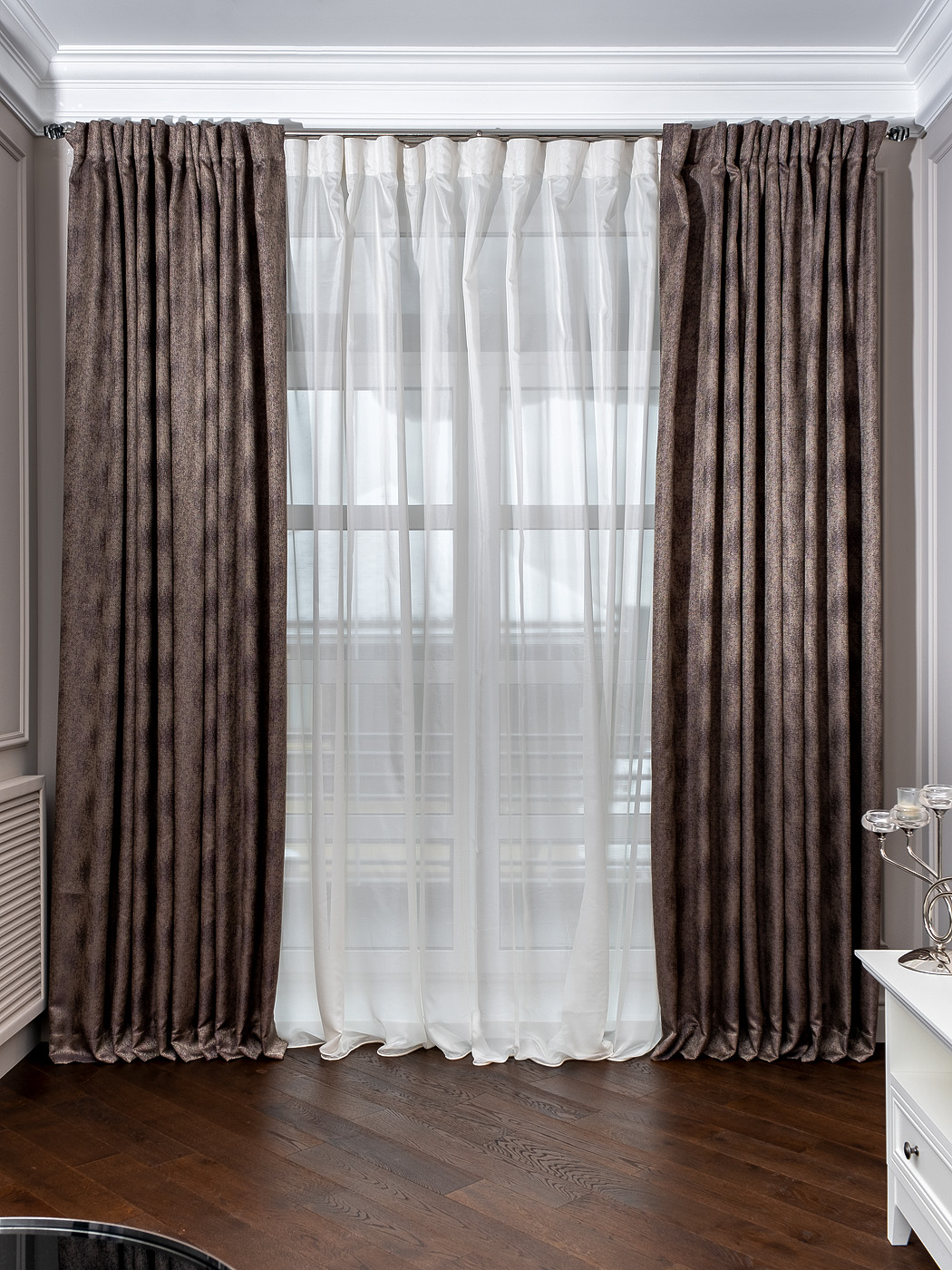 121GD-00002 Портьера FIJI коричневая 