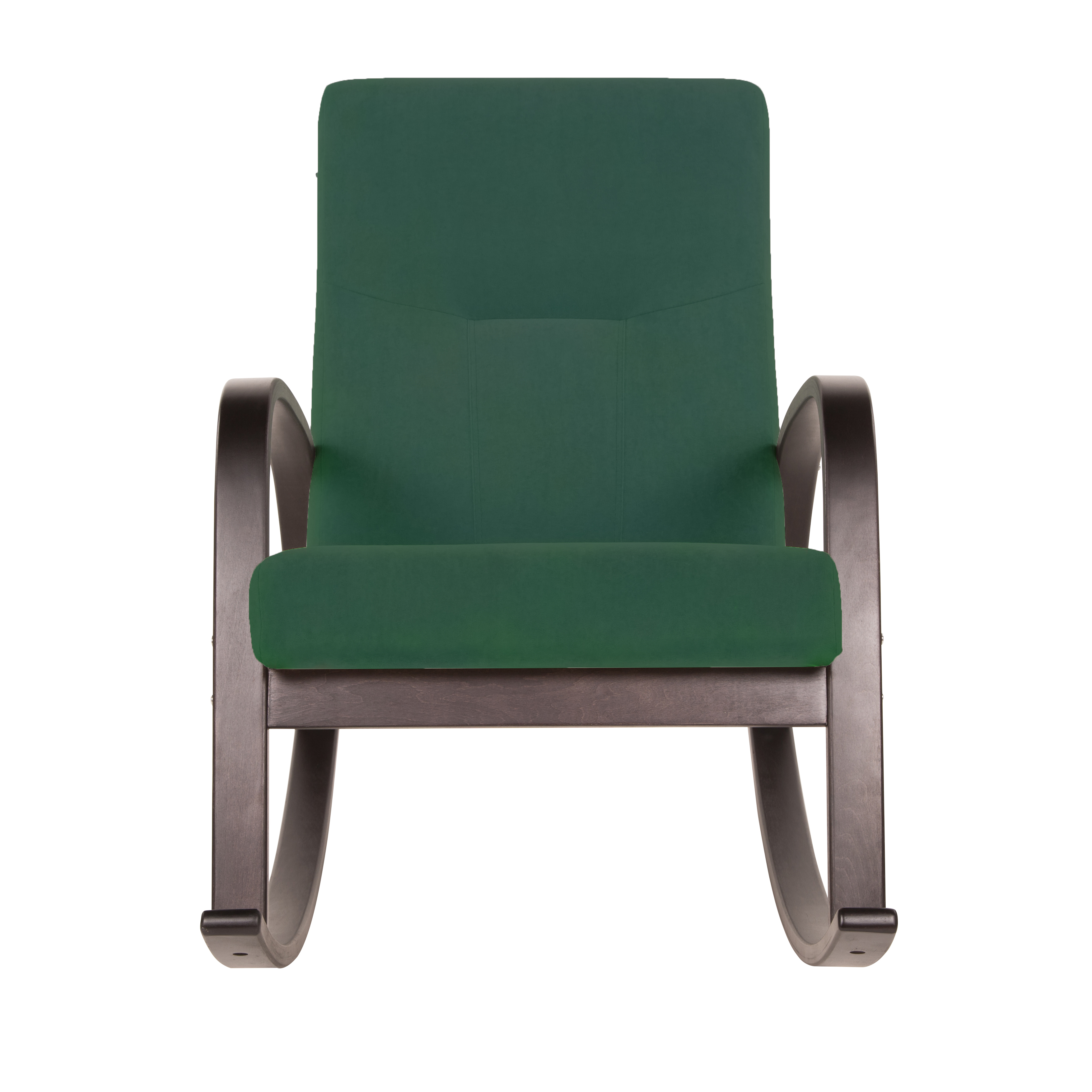 кресло-качалка Ирса  Фреш 25 зелёный каркас  Орех