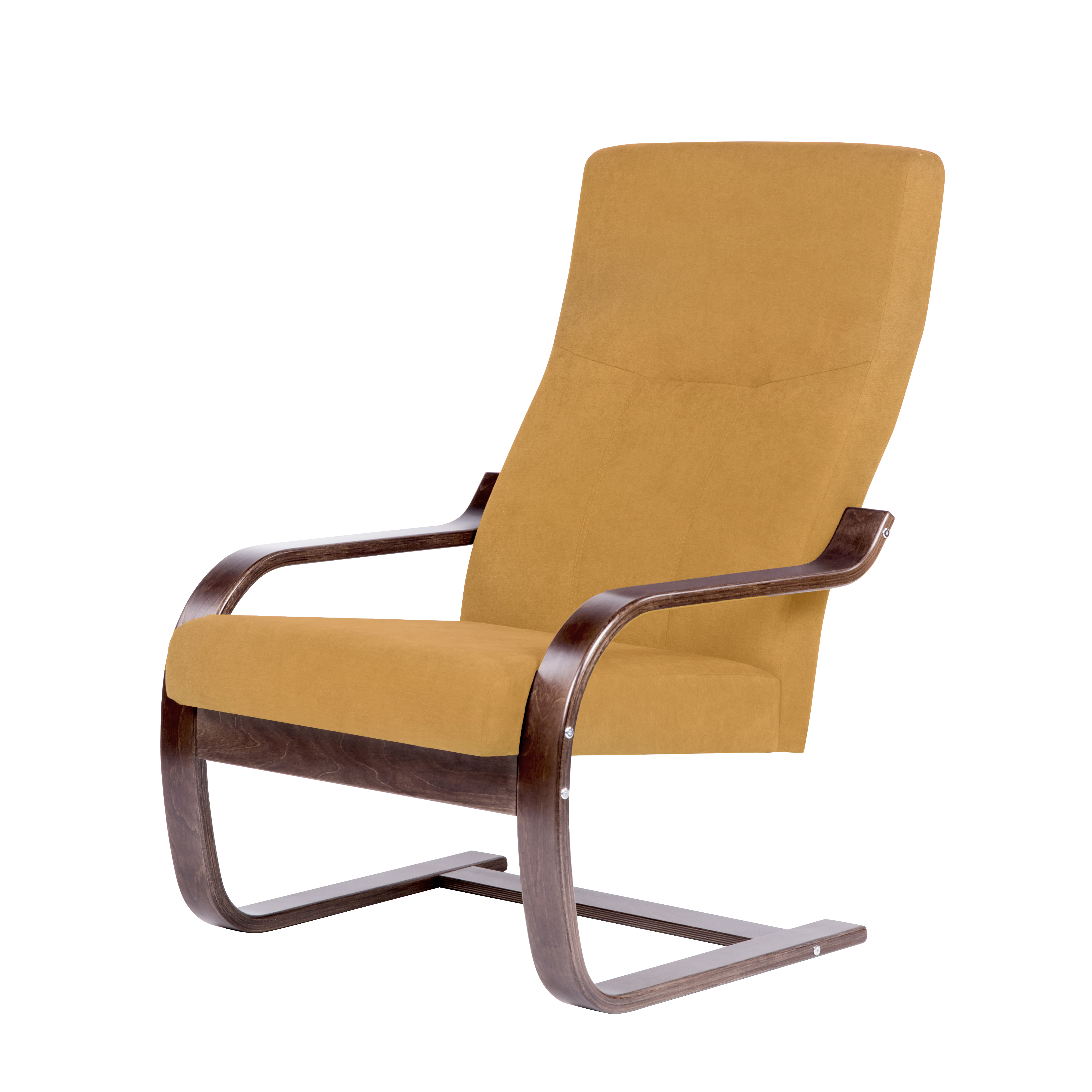 кресло Кристалл фреш 23 охра каркас Орех