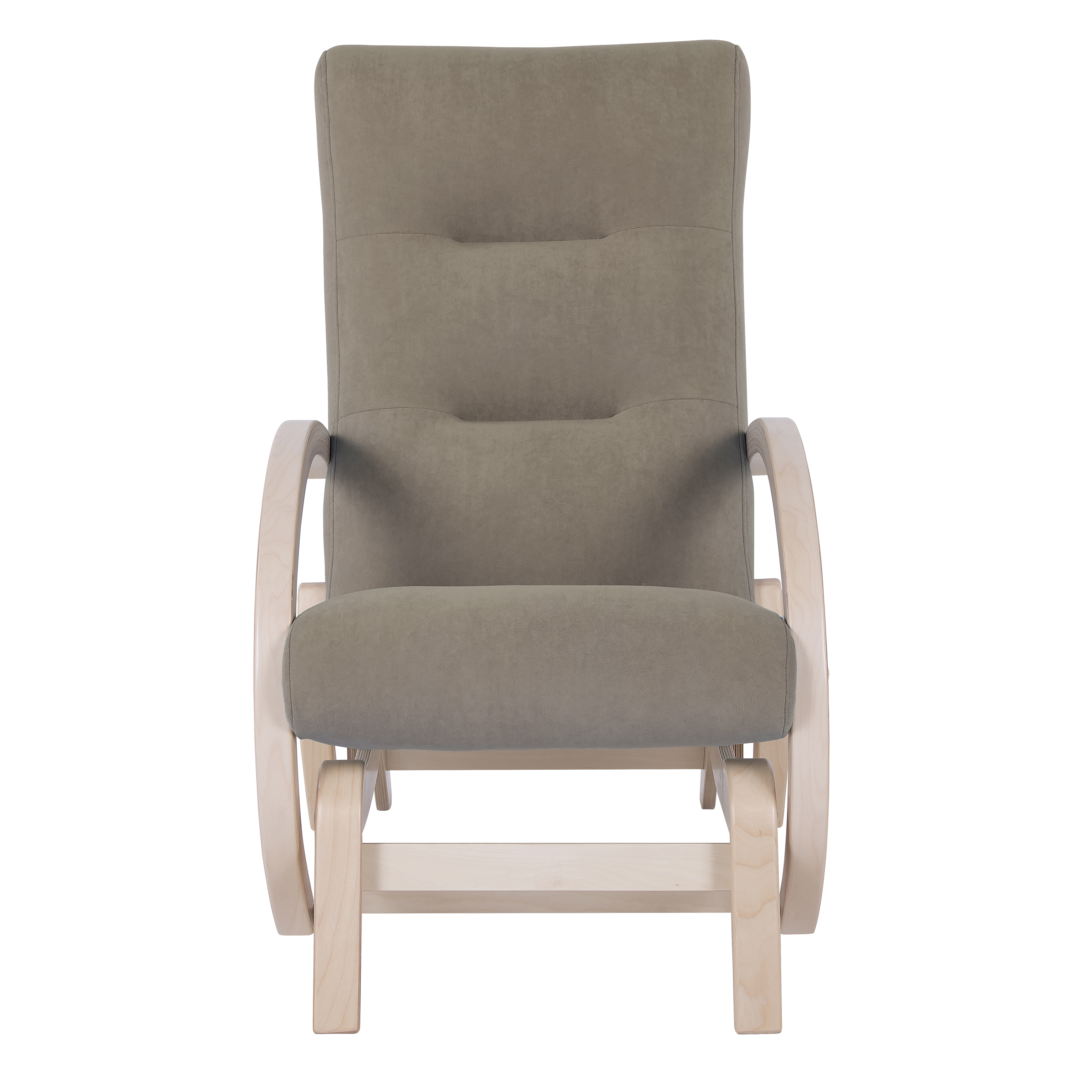 кресло-качалка глайдер Мэтисон  фреш 04 бежевый каркас  Берёза белая