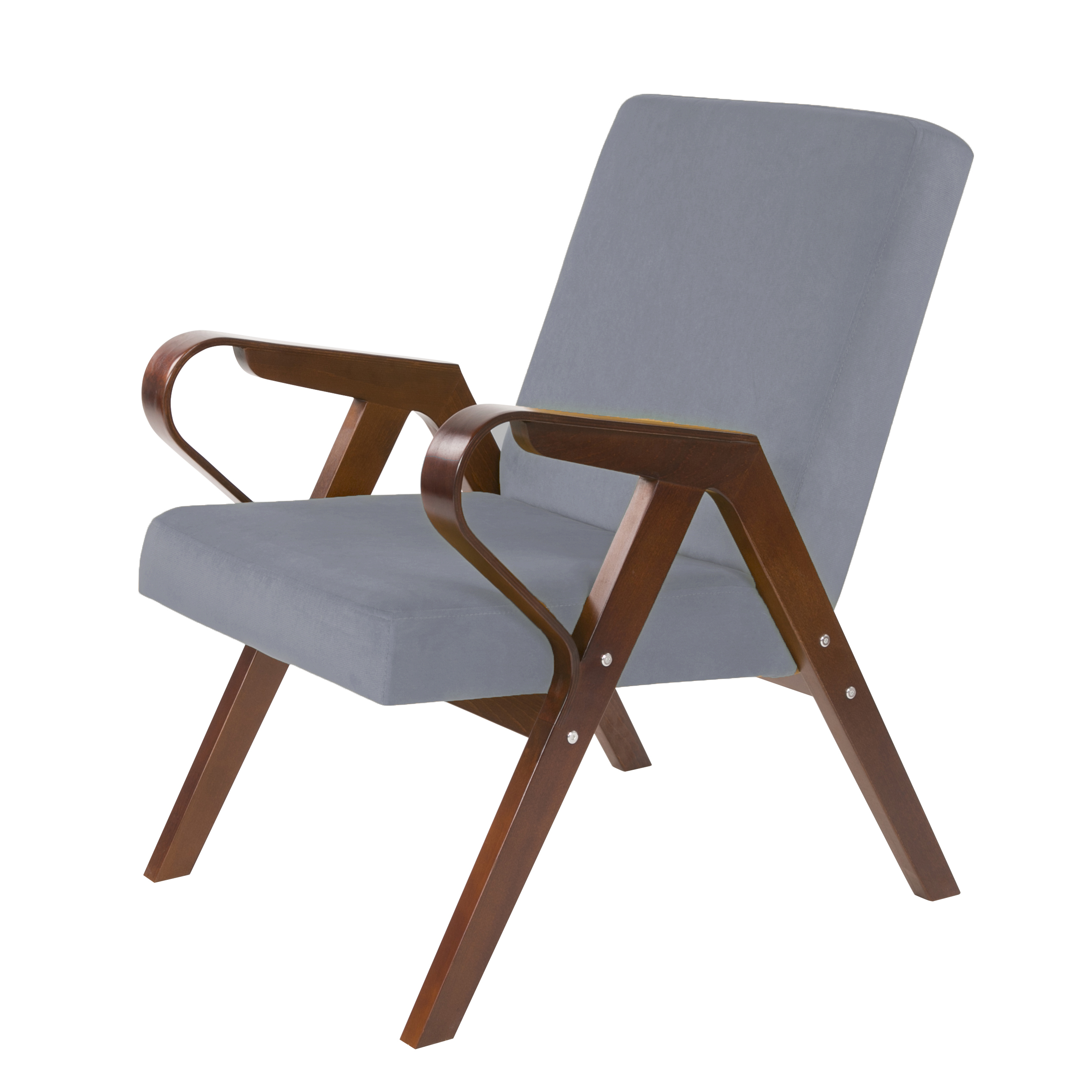 кресло Форест Фреш 12 светло-серый каркас Вишня