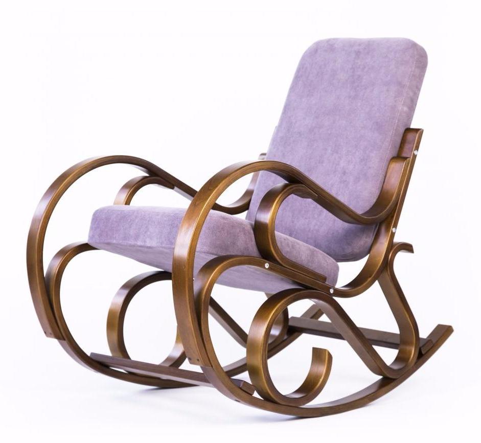 кресло-качалка Луиза Лиловый каркас Вишня