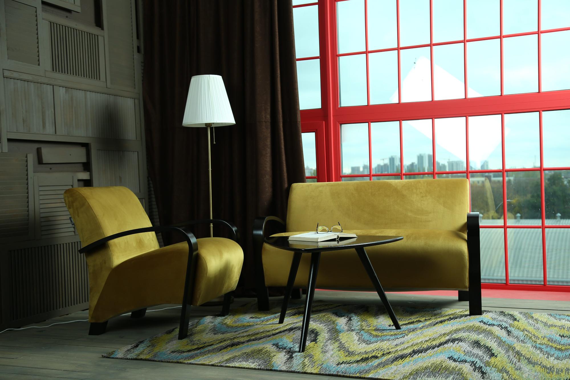 диван Балатон Экокожа черный каркас Венге структура