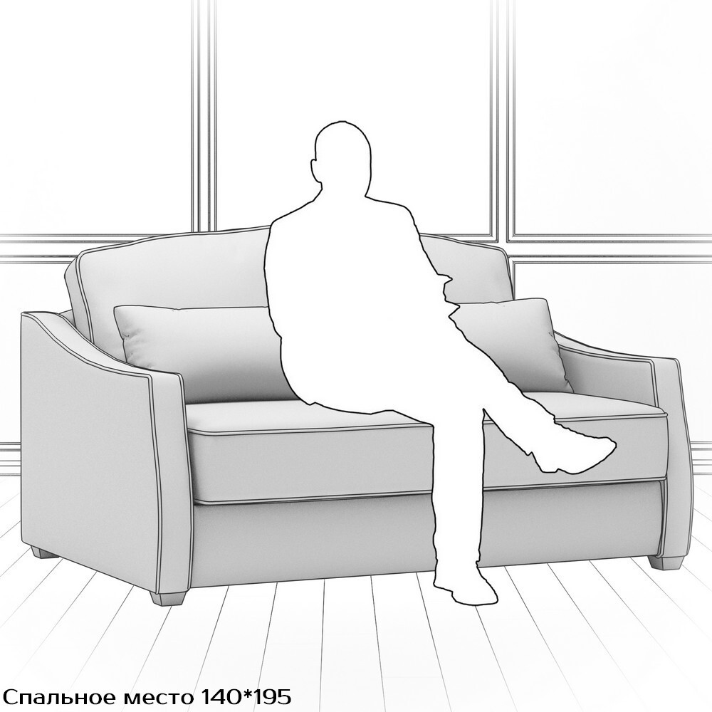 Диван Infante DIf-I-160-K03-KaB12-0374