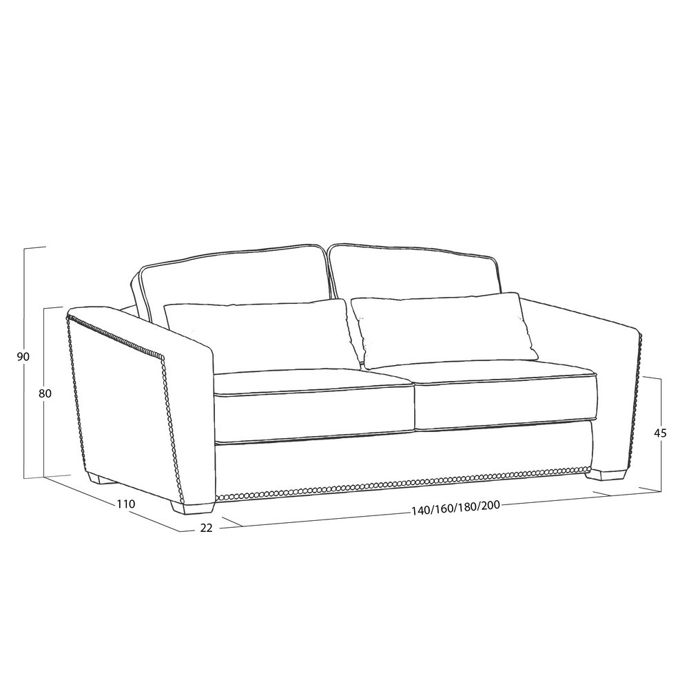 Диван Esten (с механизмом) DEs-I-180-K03-N-B13