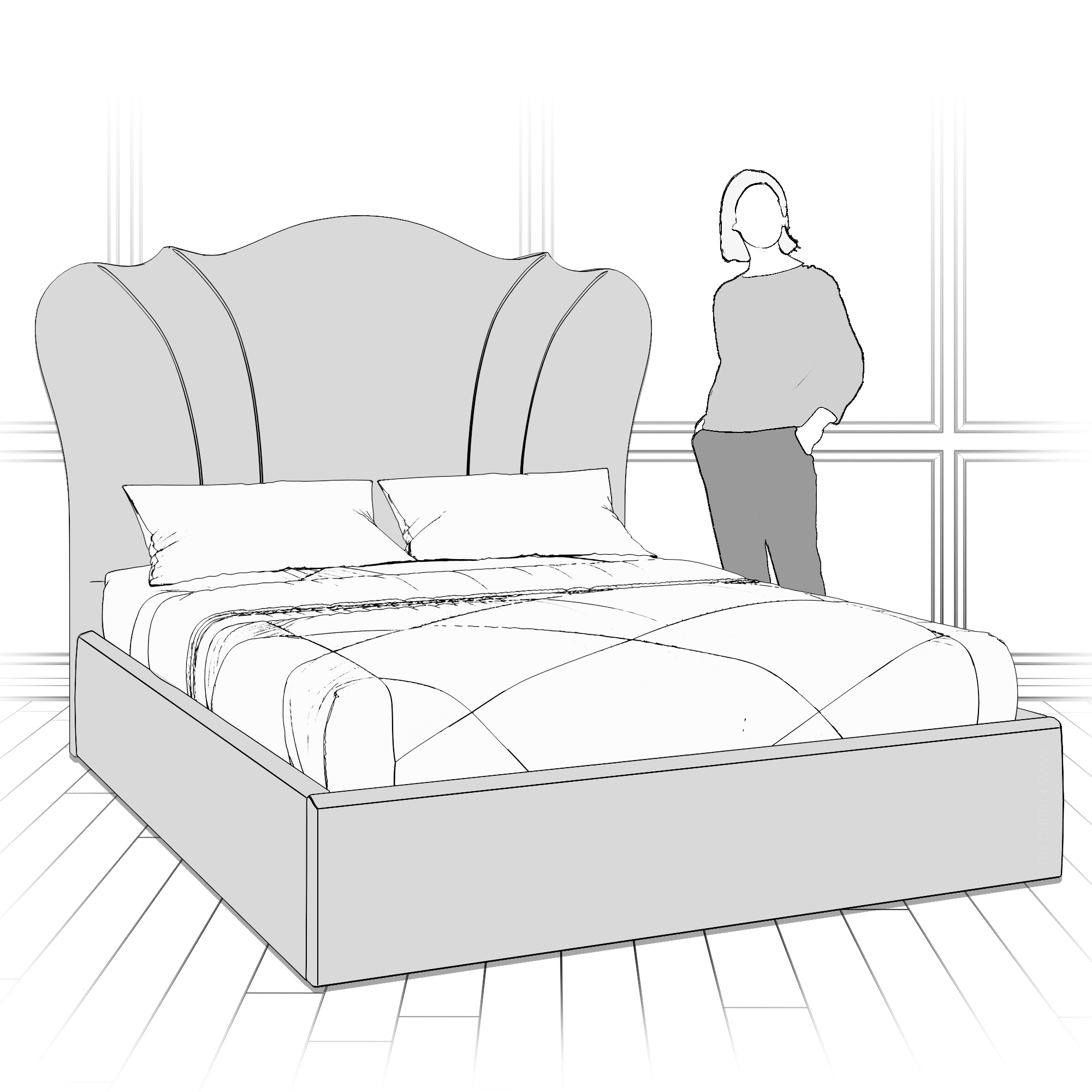 Кровать с подъемным механизмом K60-1200-B10