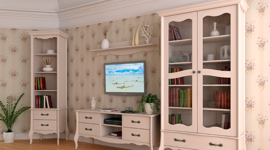   Стеллаж массив сосны 2 ящика ЛеБо узкий  