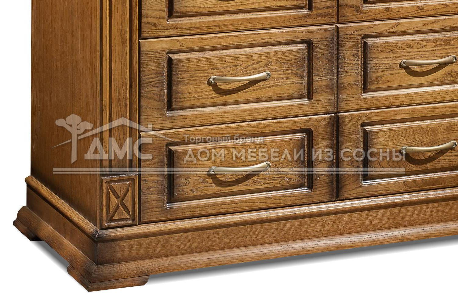 Комод с 8 ящиками сосна Флоренция