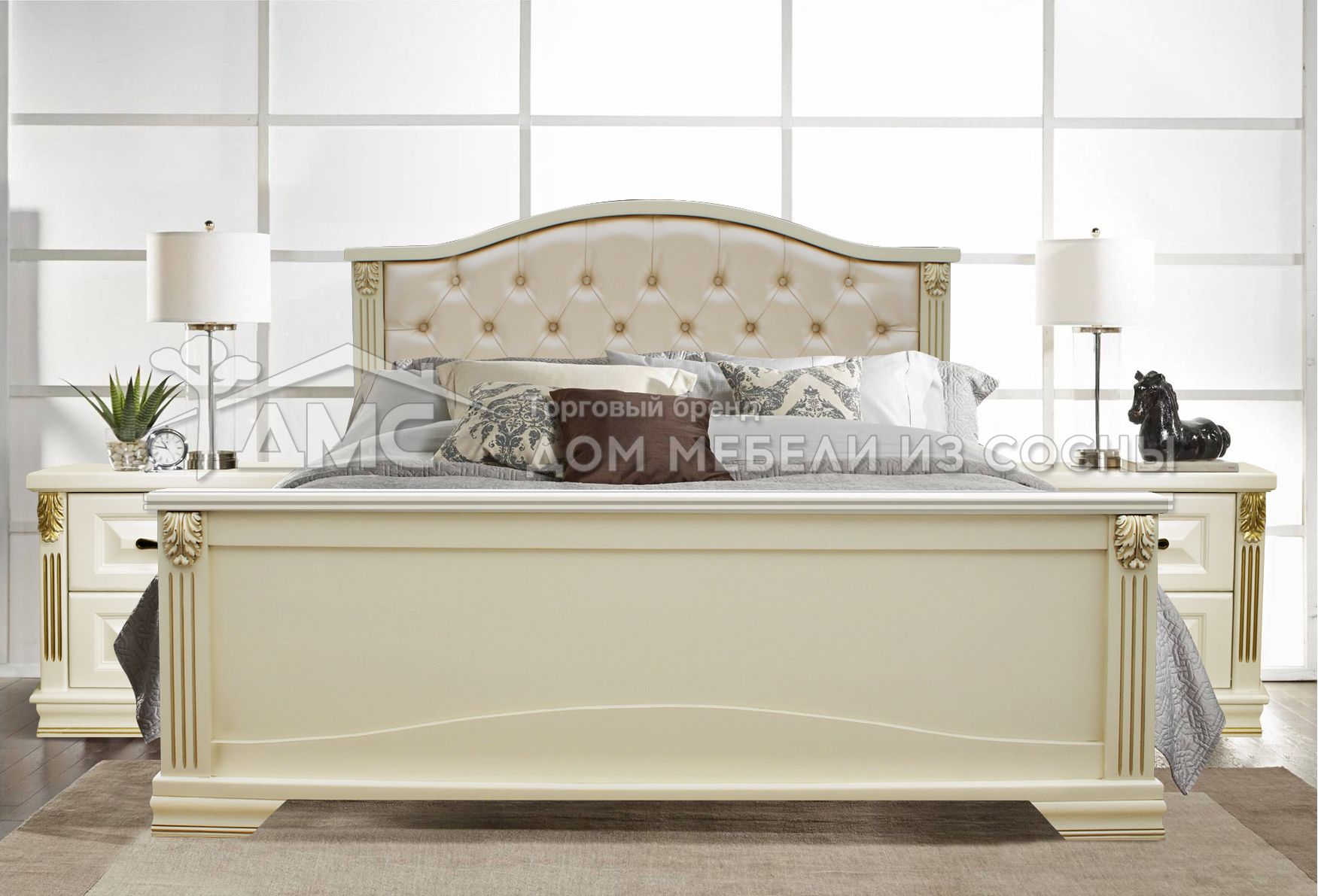 Кровать Кливия с мягкой спинкой 1400х2000