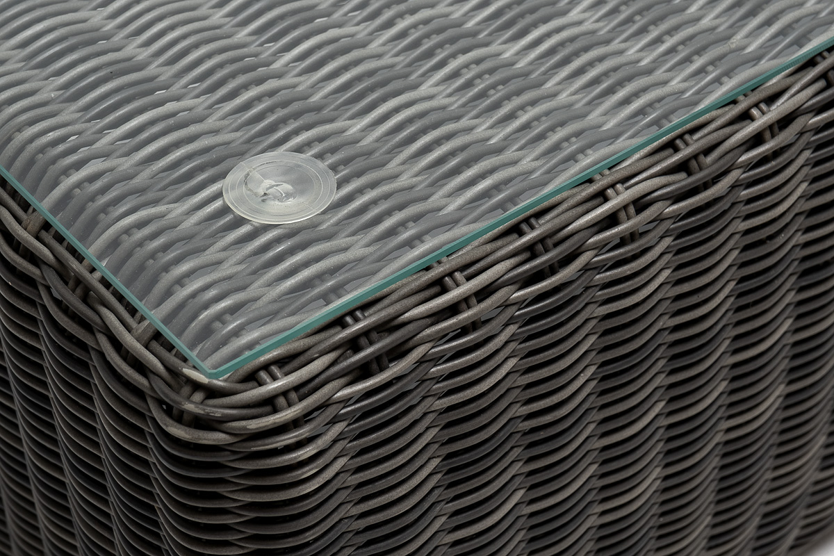 "Боналли" журнальный столик из искусственного ротанга, цвет графит